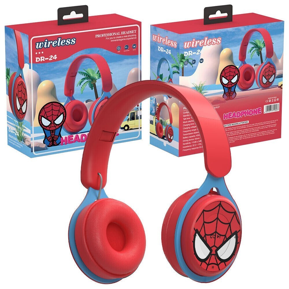 Kids Wireless Bluetooth Headphones Headset Earphone Spider Man Super Hero Gift