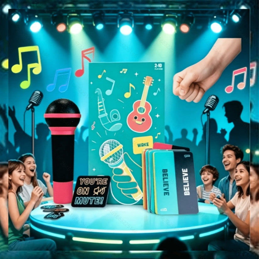 ‘Snatch The Mic’ Karaoke Party Card Game, 2-10 Players Brand New Sealed