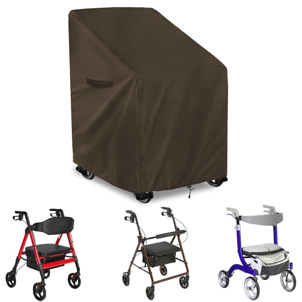 Protective Waterproof Rollator Cover for Folding Walkers with Adjustable Buckle