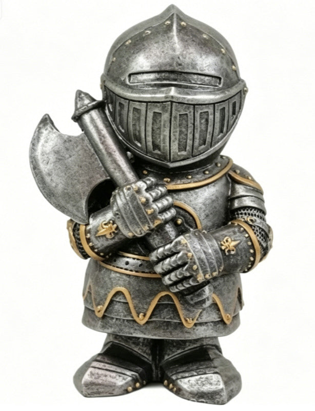 Knight Gnomes Guard Resin Sculpture Ornament Garden Home Decor Templar Gothic