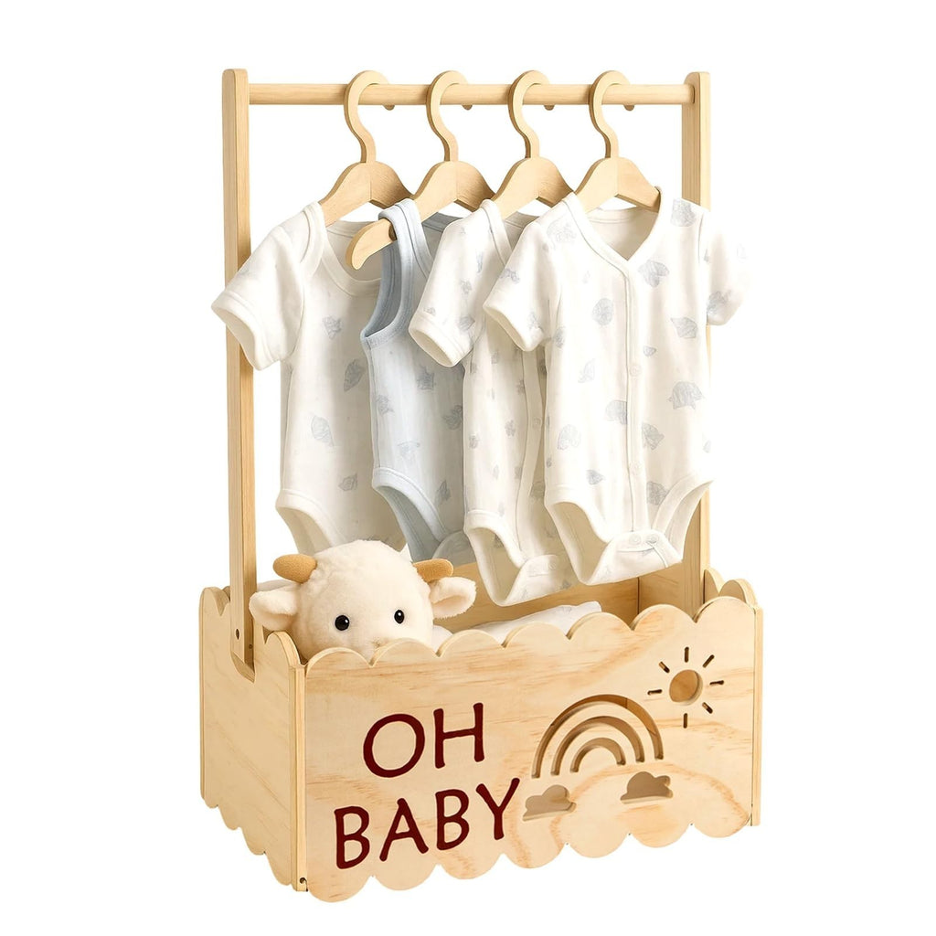 Wooden Baby Shower Basket ,Baby Basket with Handle,Baby Shower Gifts