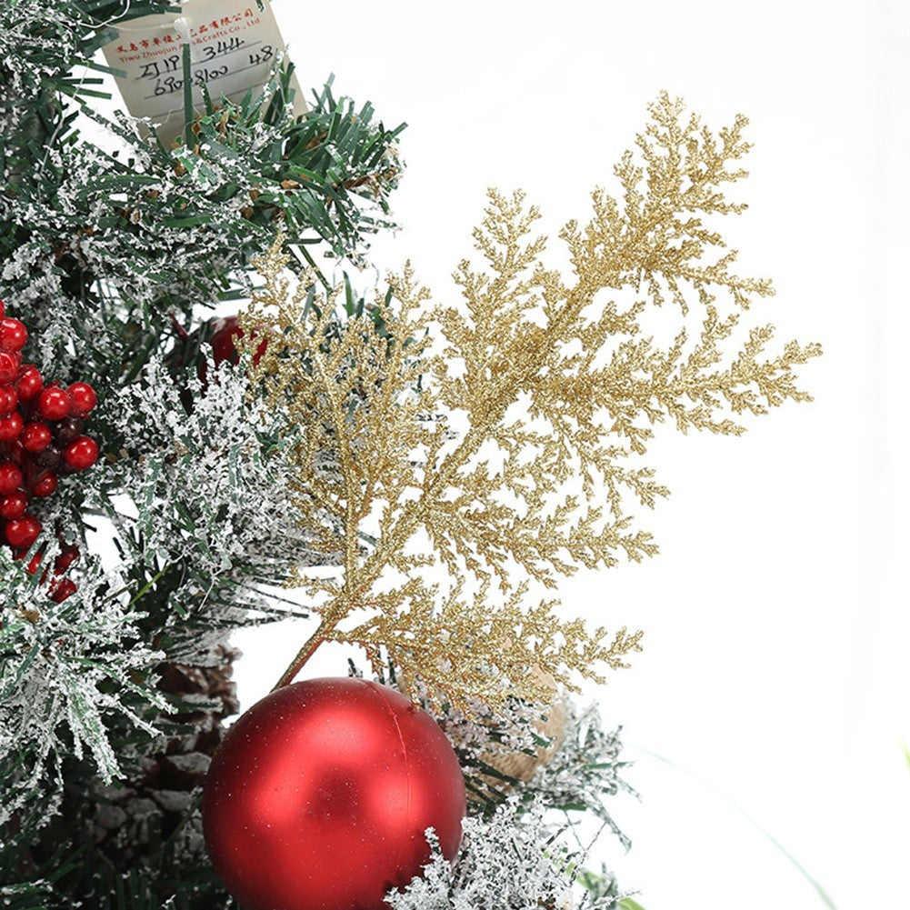 Artificial Leaves Garland Christmas Tree Decor 5pcs Rose Gold/Silver/Gold/Red