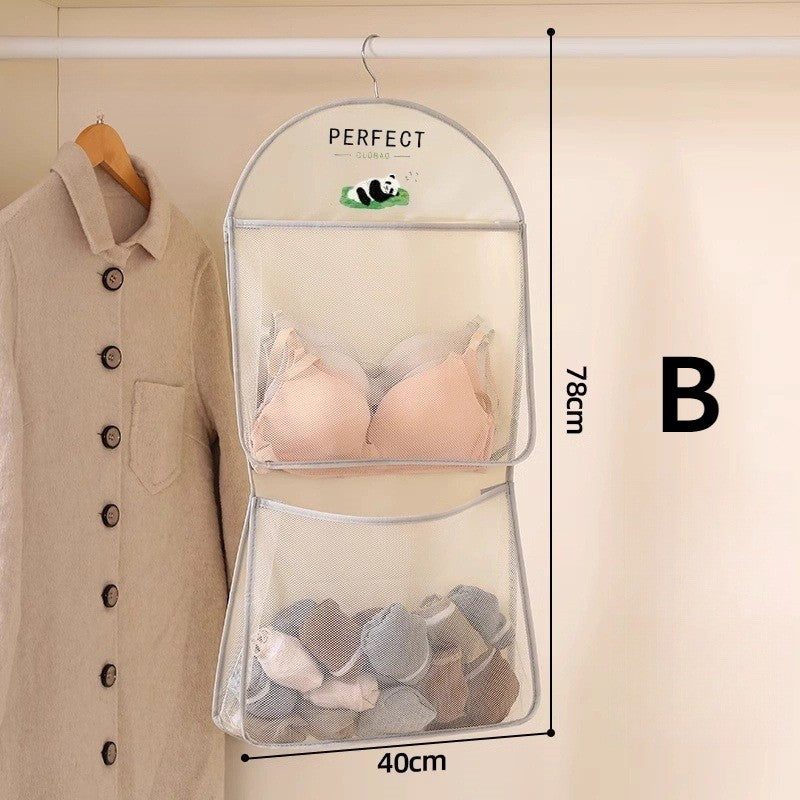 Underwear Sock Bra Organizer Mesh Storage Bag Closet Hang Holder Dormitory Home