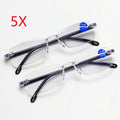 5x Automatic zoom Reading Glasses Reading Aid Visual Aid Blue Light Filter +1~+2