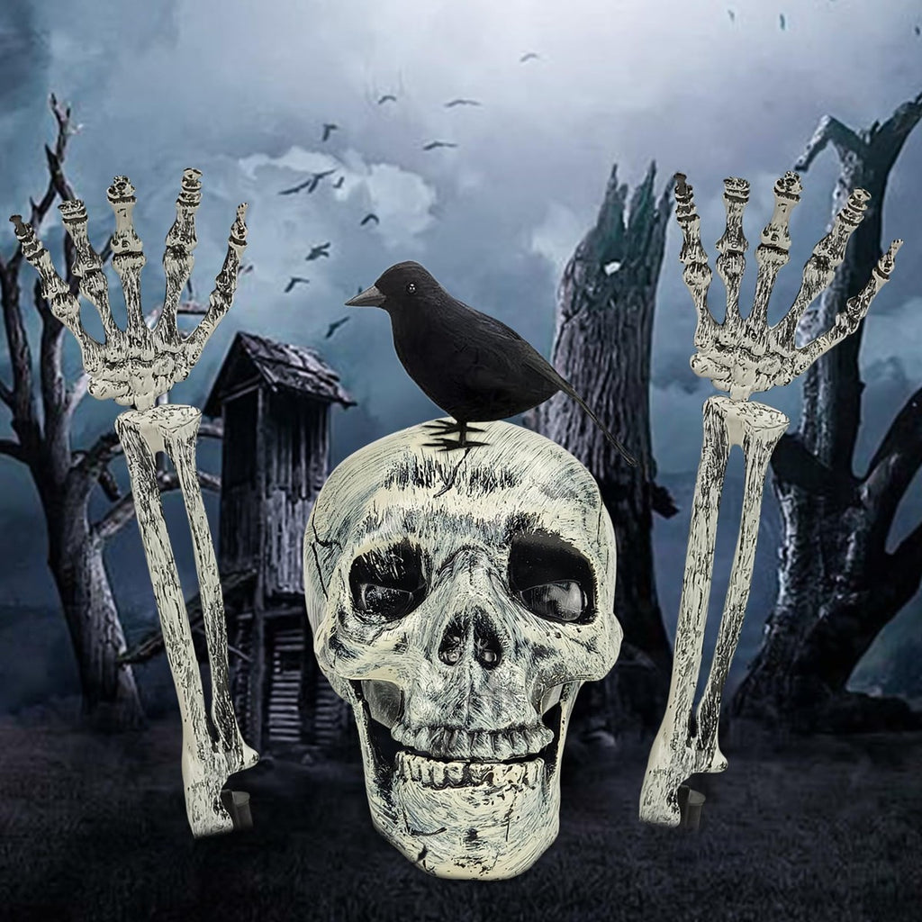 Realistic Skeleton Stakes Halloween Decorations Scary Skeleton for Lawn Garden