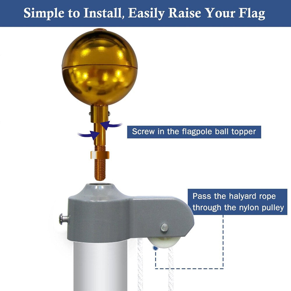 Flag Pole Tool Set Nylon Braided Rope Flagpole Accessories Repair Pulley Kit UK