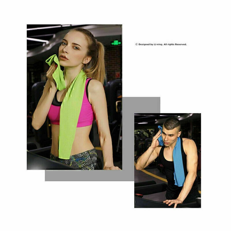 Instant Ice Cooling Towel Sports Gym Fitness Running Cycling Keep Cool Down Cold