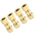 4Pcs Compression Tube Pipe Fittings, 5/16" Compression Union Connector Adapter