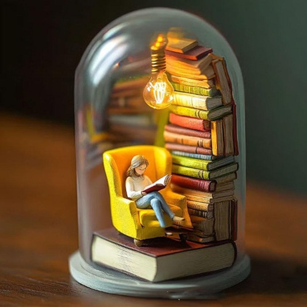 New Reader Eye Caring Night Book Light Lit Bulb Bookshelf Lamp, Home Decoratio D