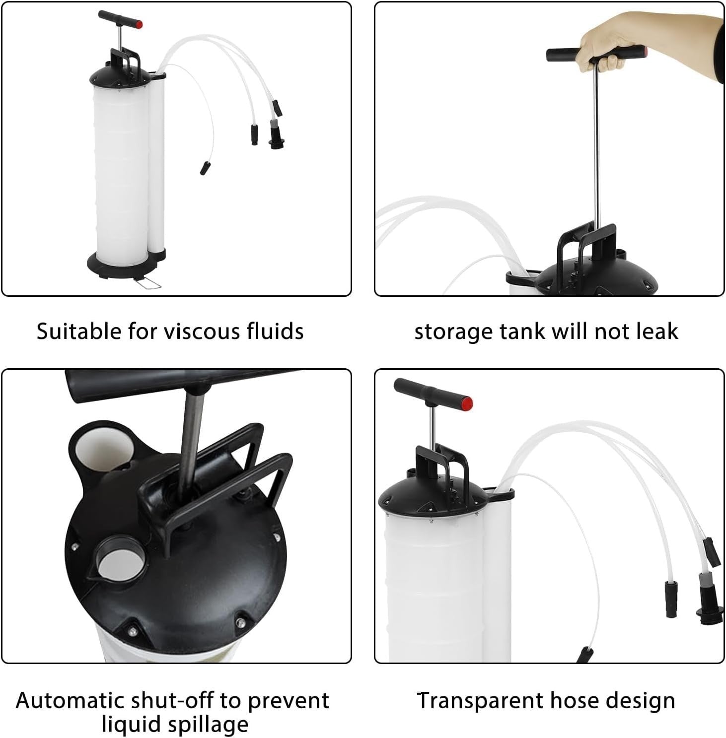 7L Manual Vacuum Oil Pump Fluid Extractor Suction Pump for Oil Fuel Brake Fluid