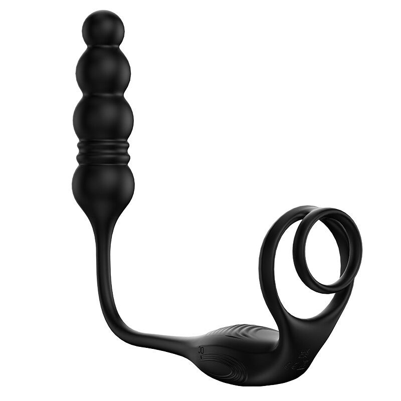 Men’s Anal Vibrator – Thrusting Prostate Massager Butt Plug Dildo Toy Lubricant