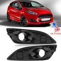 For Ford Fiesta MK7 2013-2017 Pair Honeycomb Front Bumper Fog Light Cover Grille