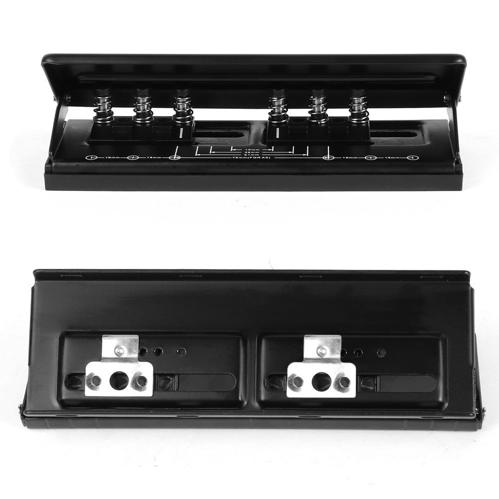 6-Hole Adjustable Metal Paper Punch A4 A5 A6 for Filofax Organisers – Black