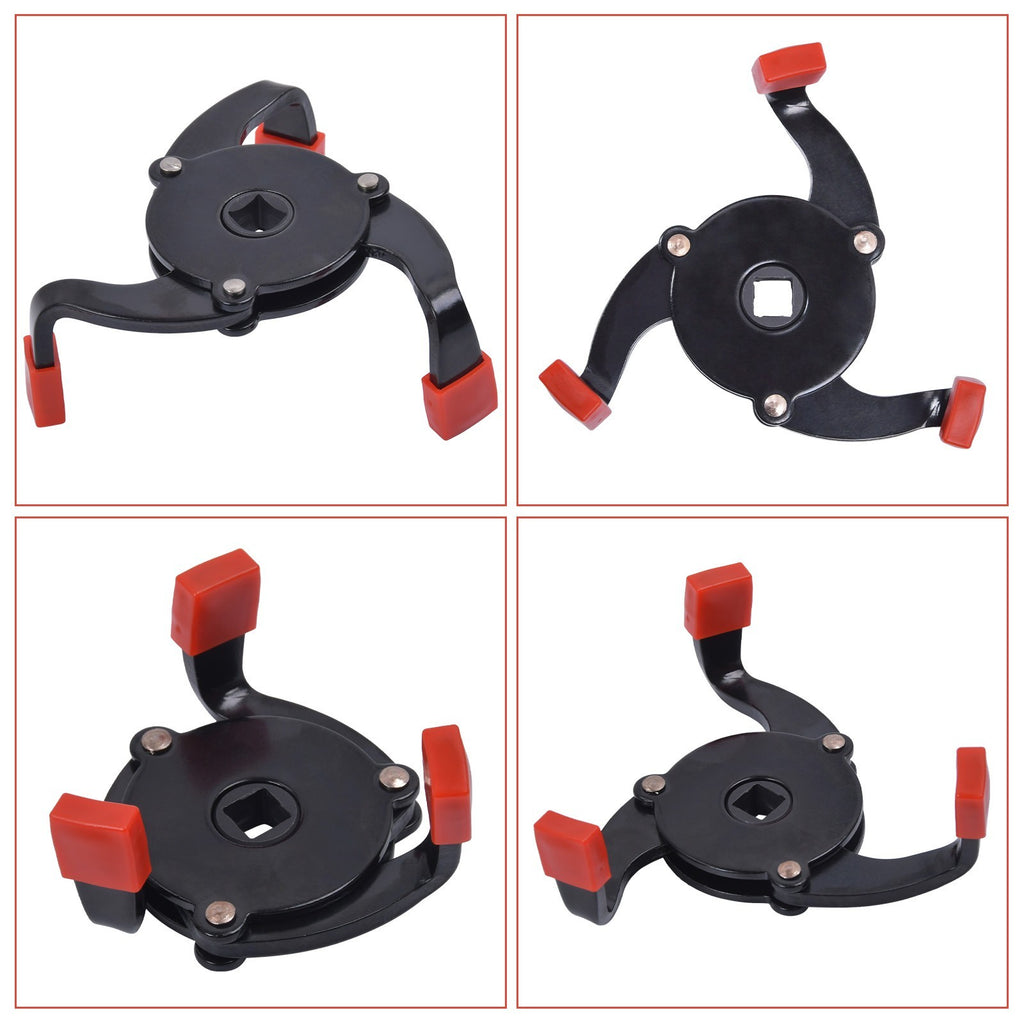 3 Jaw Oil Filter Wrench Oil Filter Removal Tool Non-slip Adjustable Universal