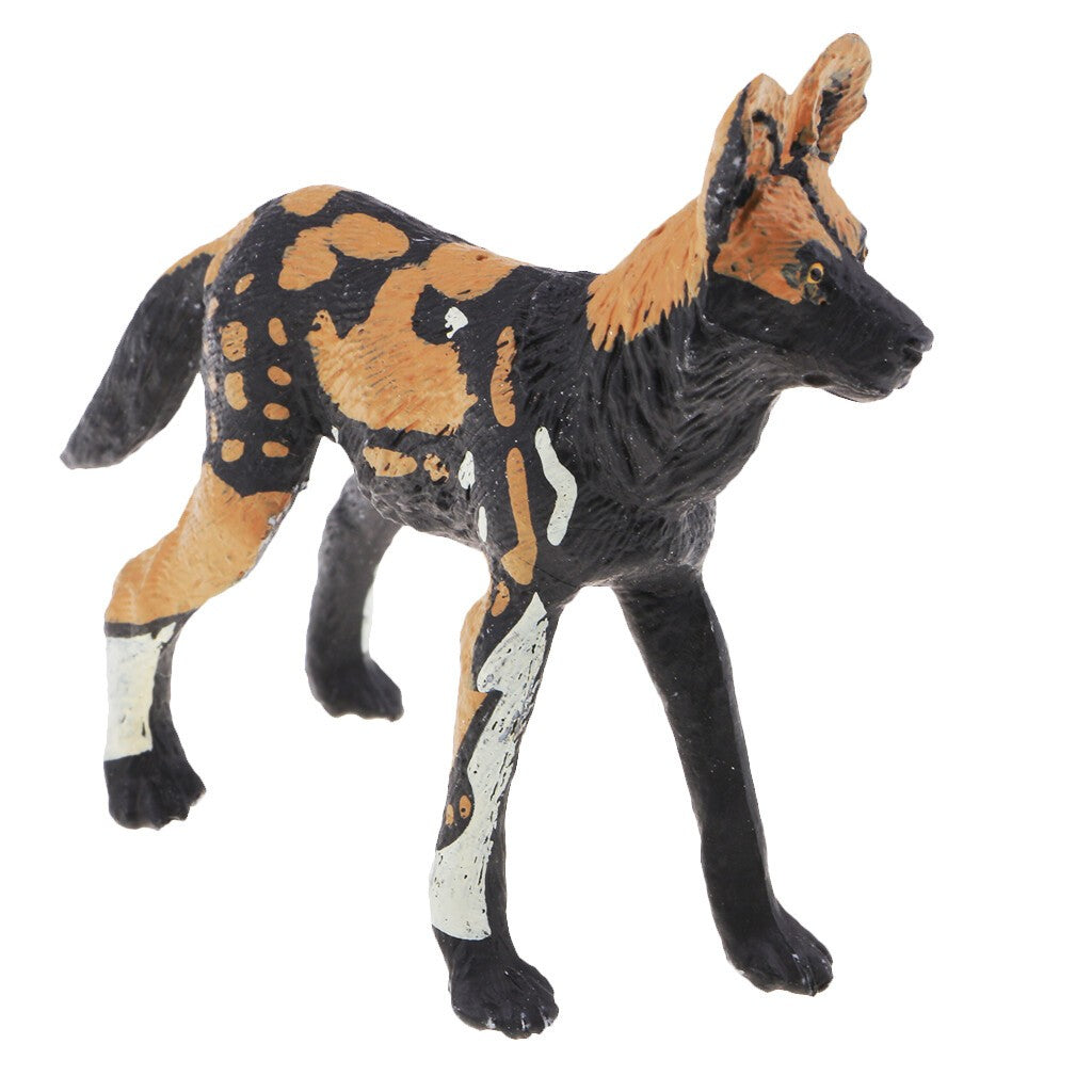 Wild Animal Figure Model African Wild Dog Plastic Animal Learning Toys