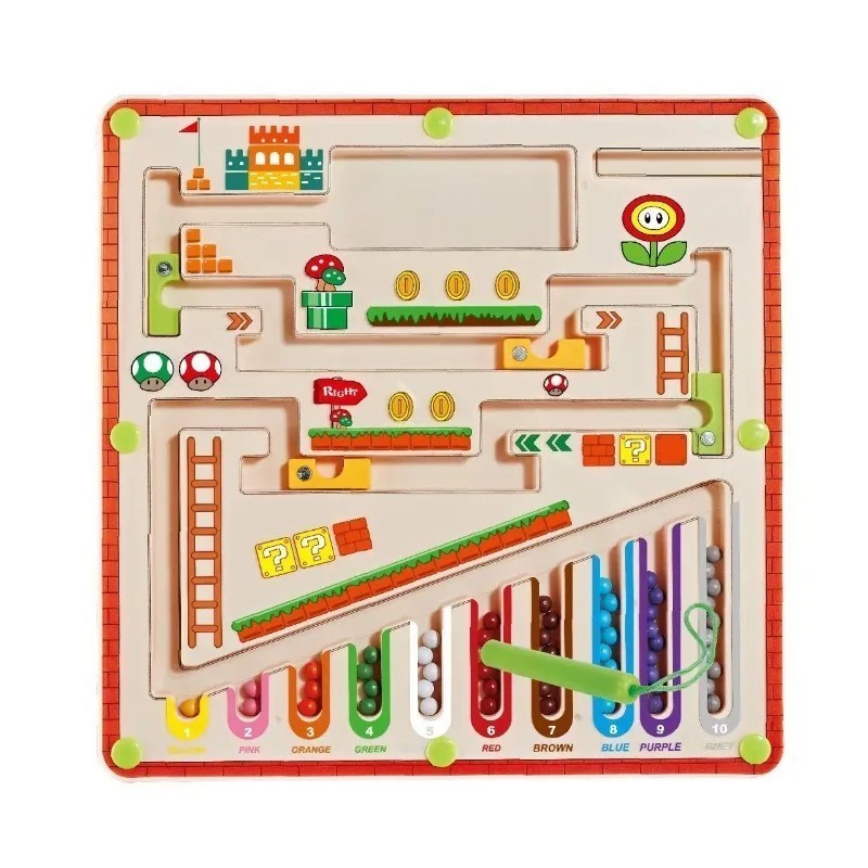 Magnetic Colour Number Maze Montessori Learning Toy Colour Matching Child Gift