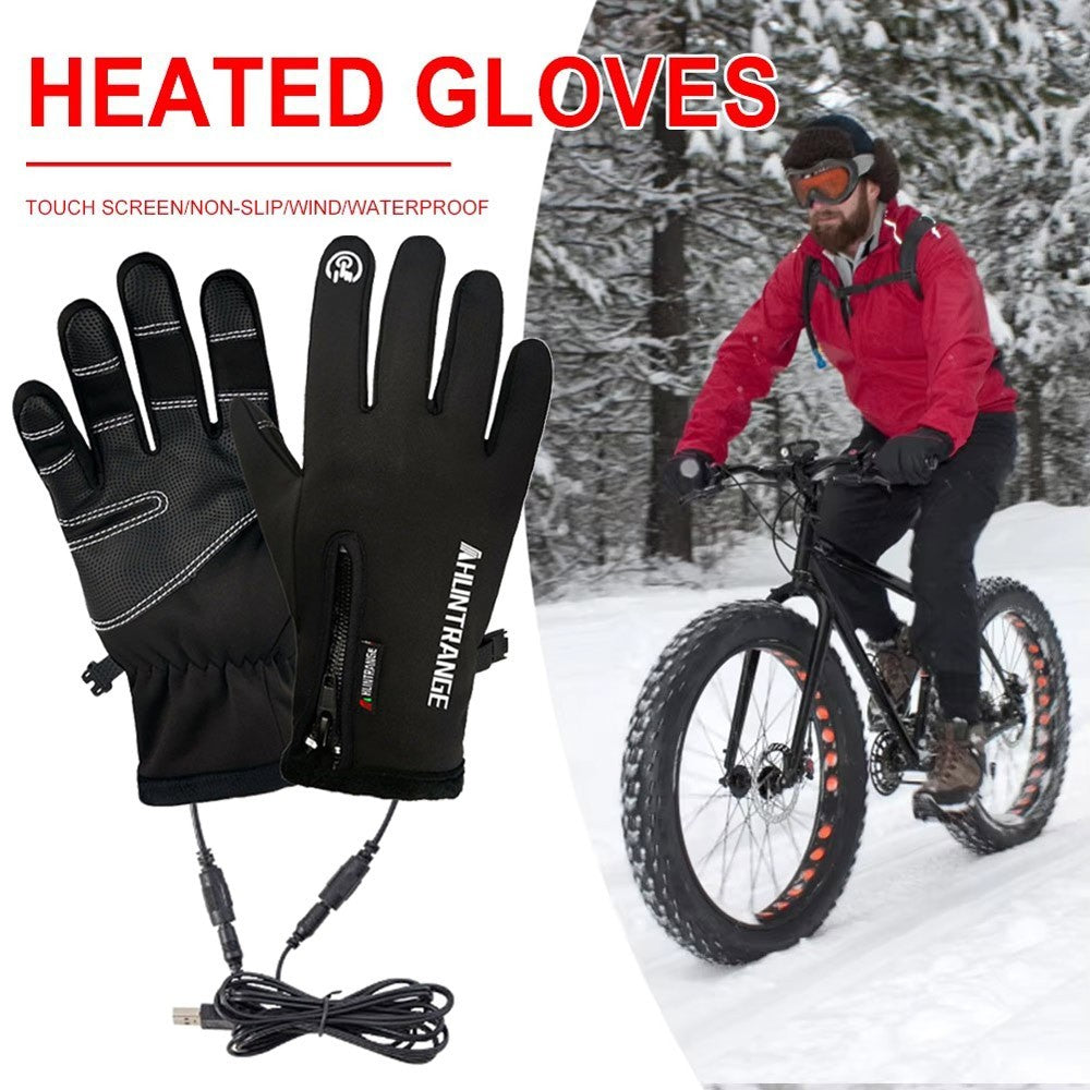 1 Pair USB Heated Gloves for Men & Women, Touchscreen Winter Warm Heated Gloves