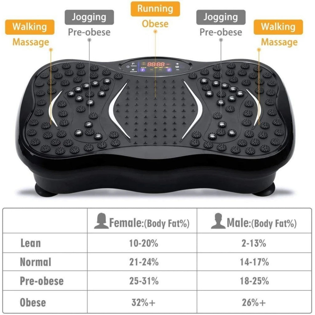 Vibration Plate Body Shaker Massage Fitness Machine Oscillating Power 3D Silent