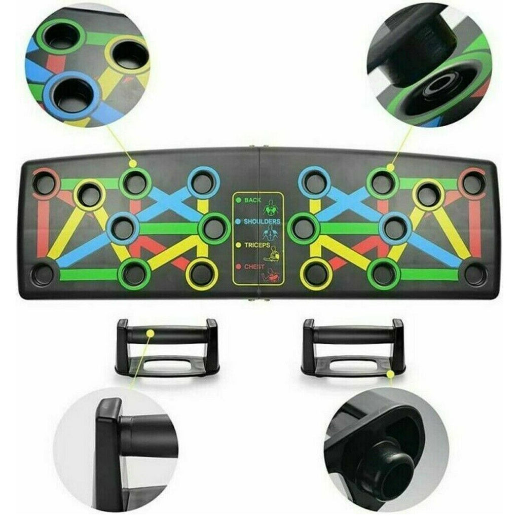 Foldable 14 in 1 Push Up Board Fitness Workout Train Gym Muscle Exercise Press