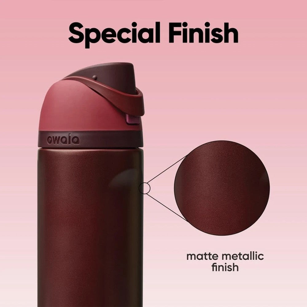Owala Freesip 32ozInsulated Stainless Steel Water Bottle - Black Cherry