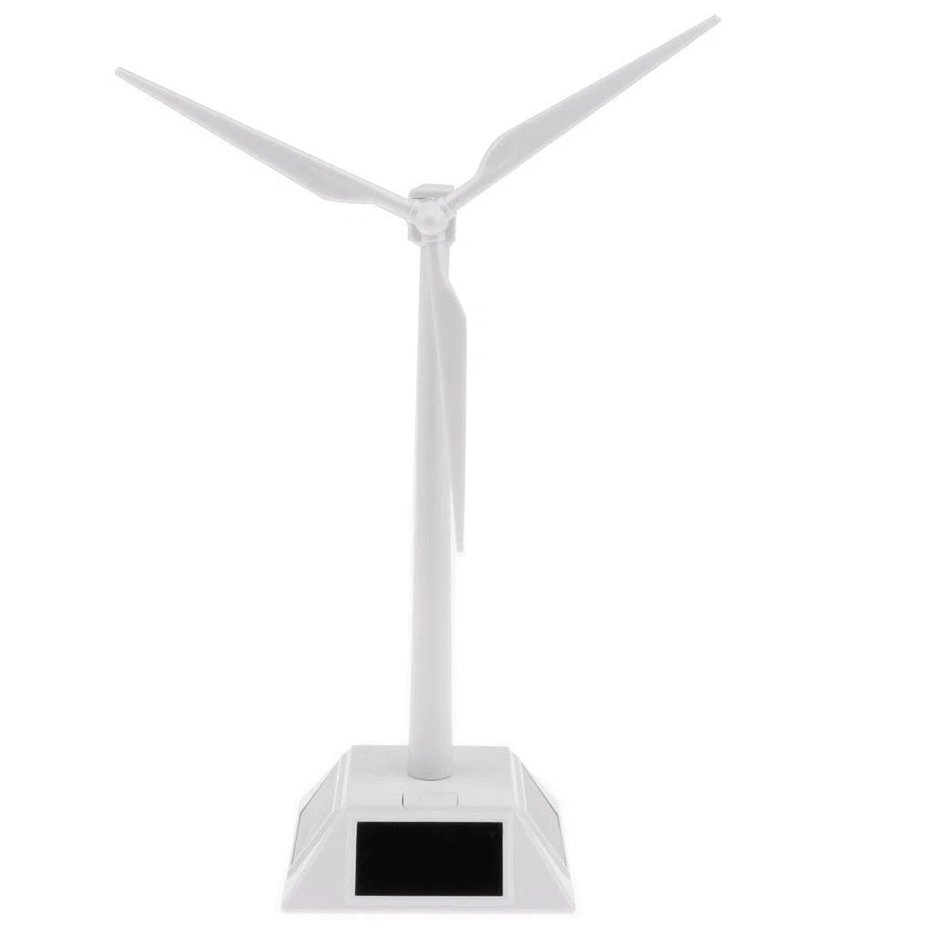 Model Solar Powered Windmill Wind Turbine Desktop Farm Decor Science Toy