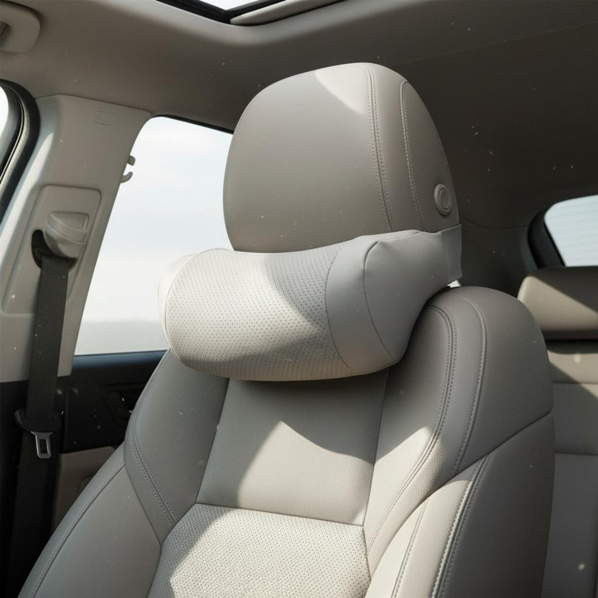 Premium Leather Leather Headrest Pillow Breathable Car Headrest Pillow
