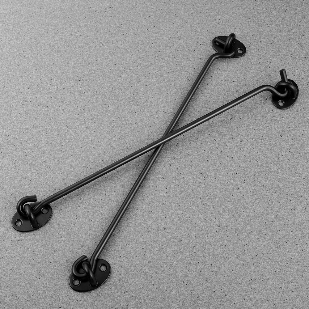 2XCabin Hook & Eye Latch Lock Shed Gate Door Stainless Steel Catch Silent Holder