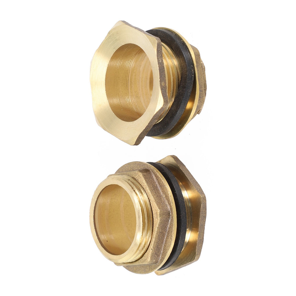 2x Water Butt Water And Connector Brass Bib Tap With Click Lock Fitting