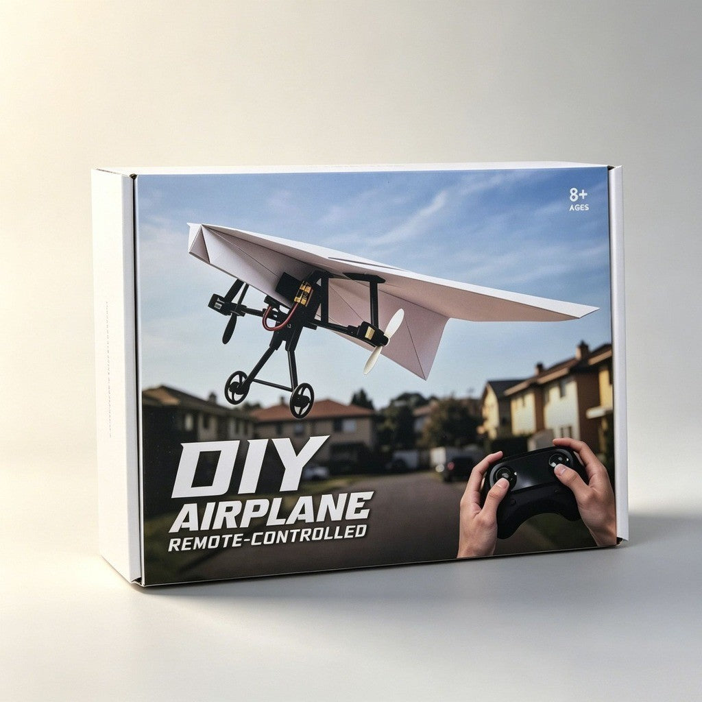DIY Remote Control Paper Plane Power Kit 4-Channel RC Aircraft Building Parts