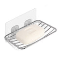 Stainless Steel Soap Dish Holder Shower Soap Case Tray Strong Sticky Bathroom