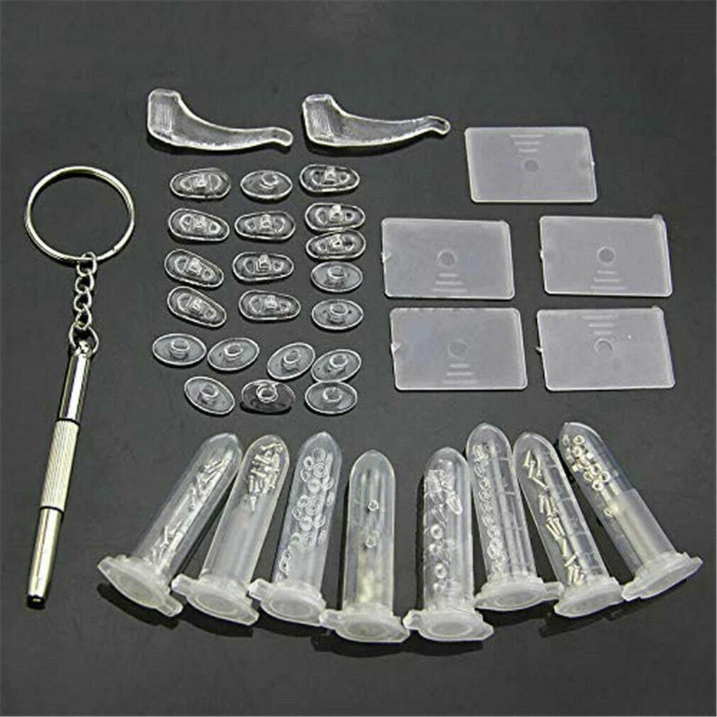 Glasses Repair Kit Spectacles Screws Nose Pads Optical Repair Kit