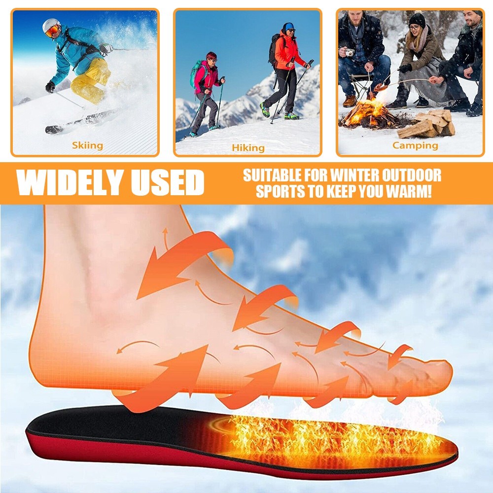 Heated Insoles Rechargeable Electric Heated Shoes Insoles with Remote Control