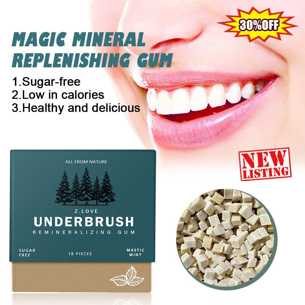 Organic Mastic Mint Remineralizing Chewing Gum with Nano-Hydroxyapatite&Xylitol