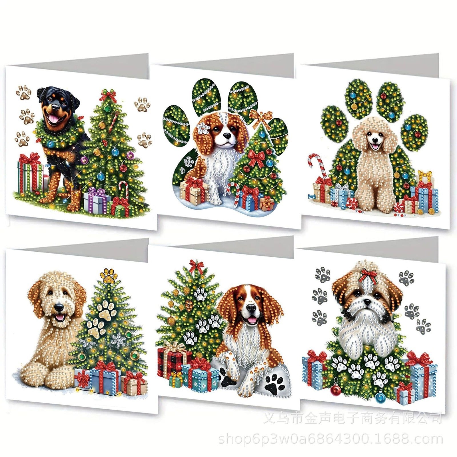 Christmas DIY Diamond Art Painting Greeting Card Set 5D DIY Diamond Painting Set
