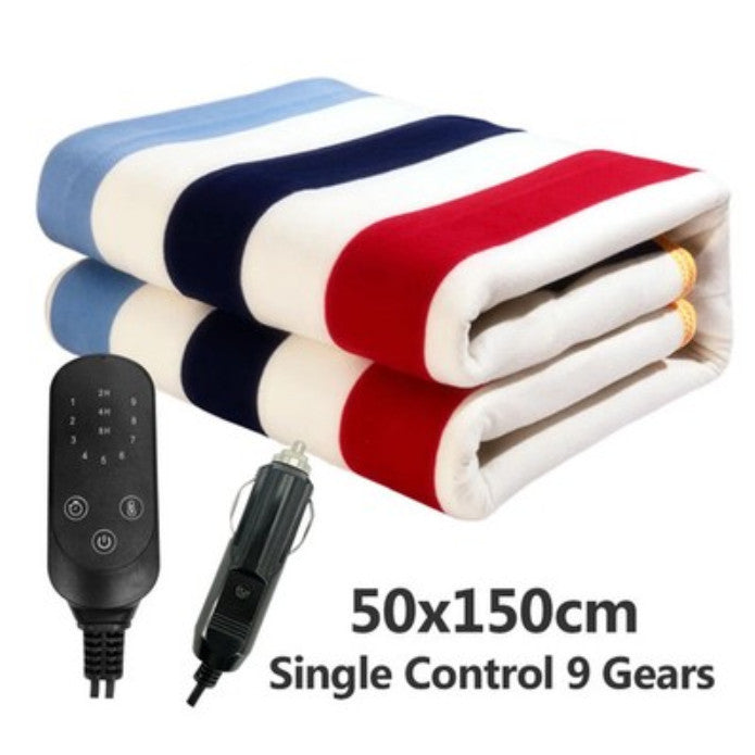 12V Car Electric Adjustable Blanket Heated Travel Outdoor Camping Warming Pad
