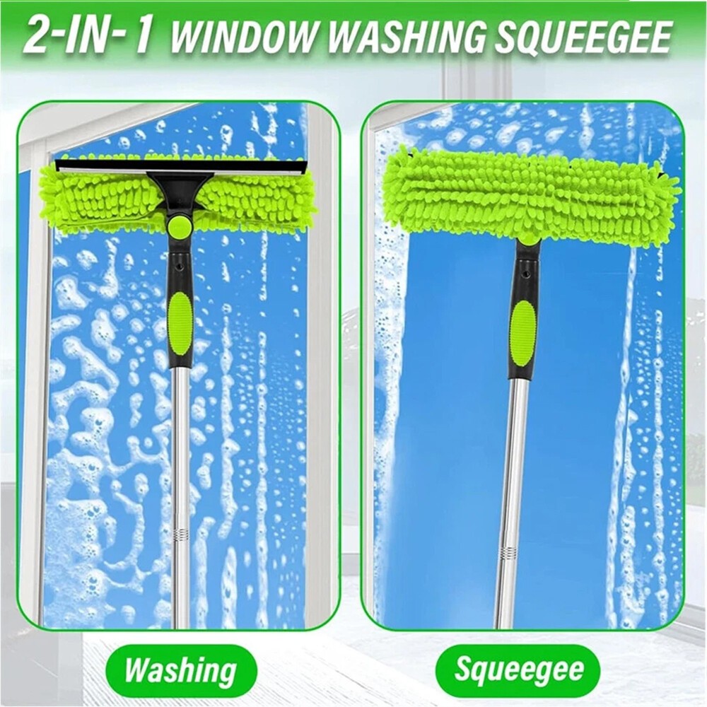 New Telescopic Extendable Window Cleaner Equipment Glass Cleaning 4.5m Squeegee