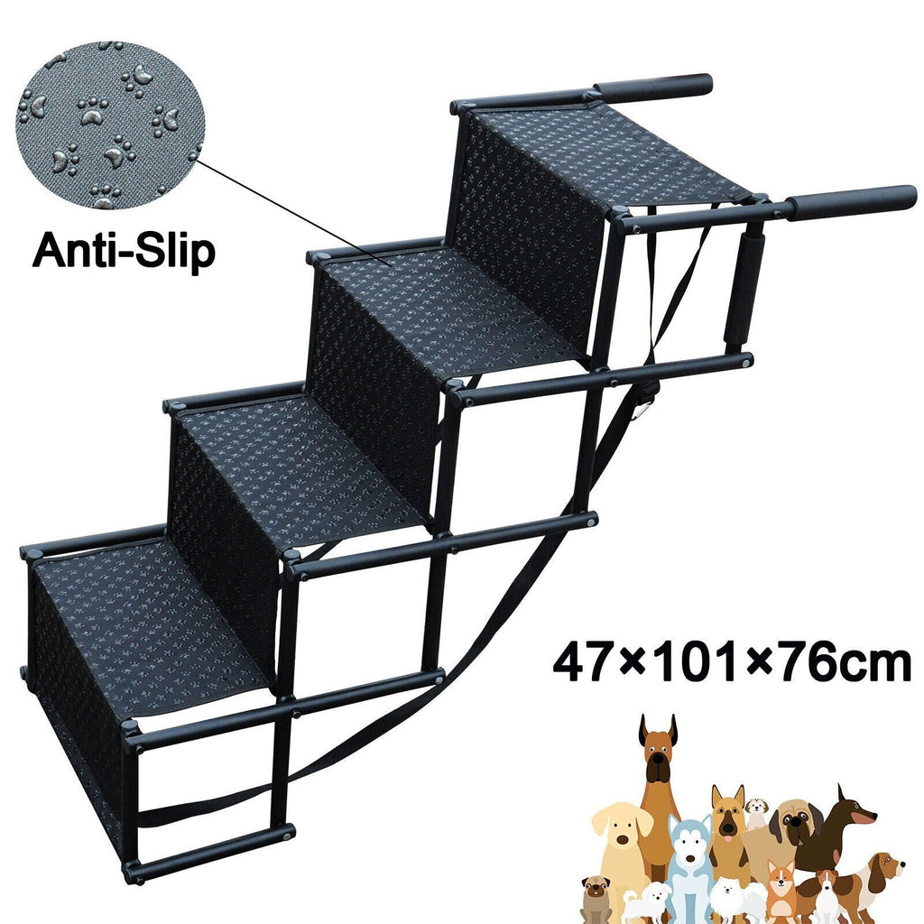 Portable Foldable Pet Dog Ramp Car Boot Access Steps Ladder Stairs Lightweight