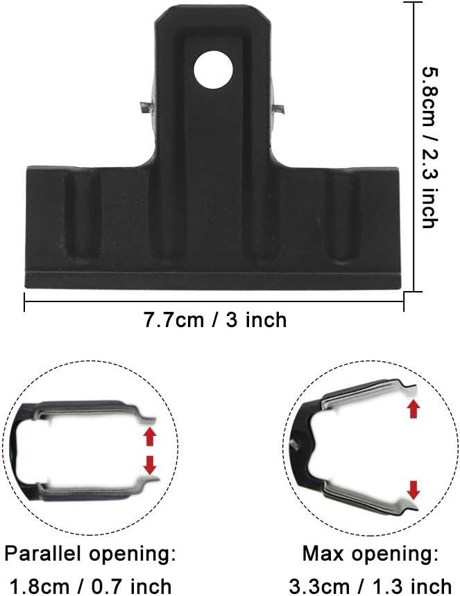 Large Bull Clips Thickened 10 Pack 3 Inch Long Big Metal Binder Paper Clip