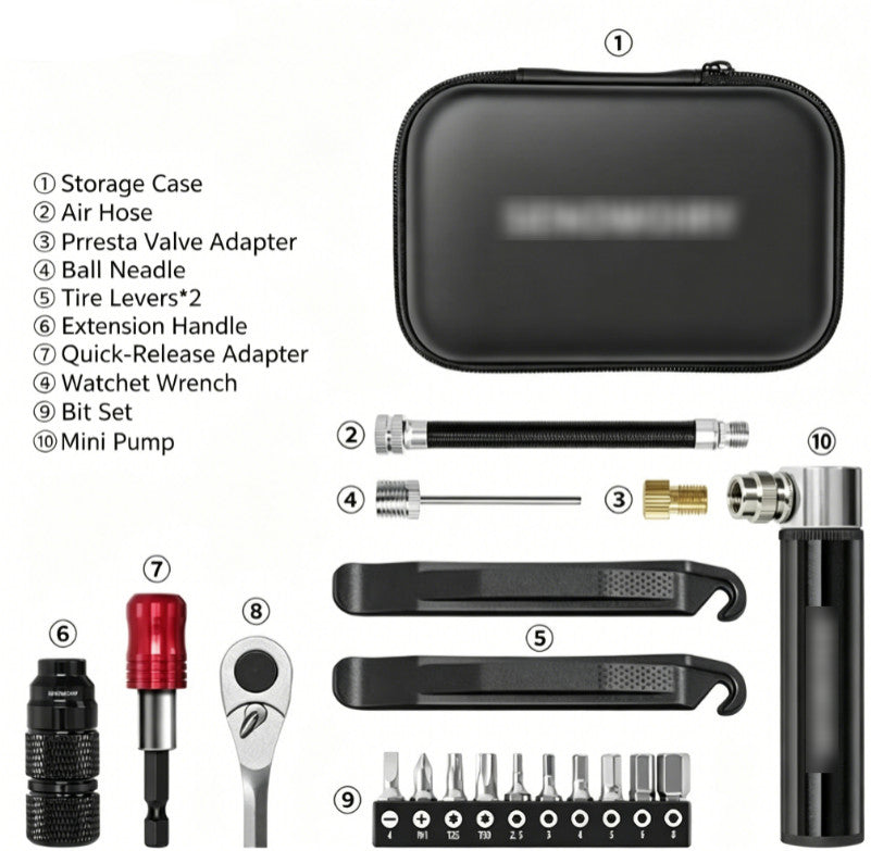 Magnetic Ratchet Wrench Tool Kit Bike Repair Multi Tool Repair Kit