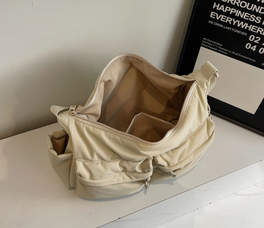 Canvas Shoulder Messenger Bag Large Capacity Retro Work Student UK