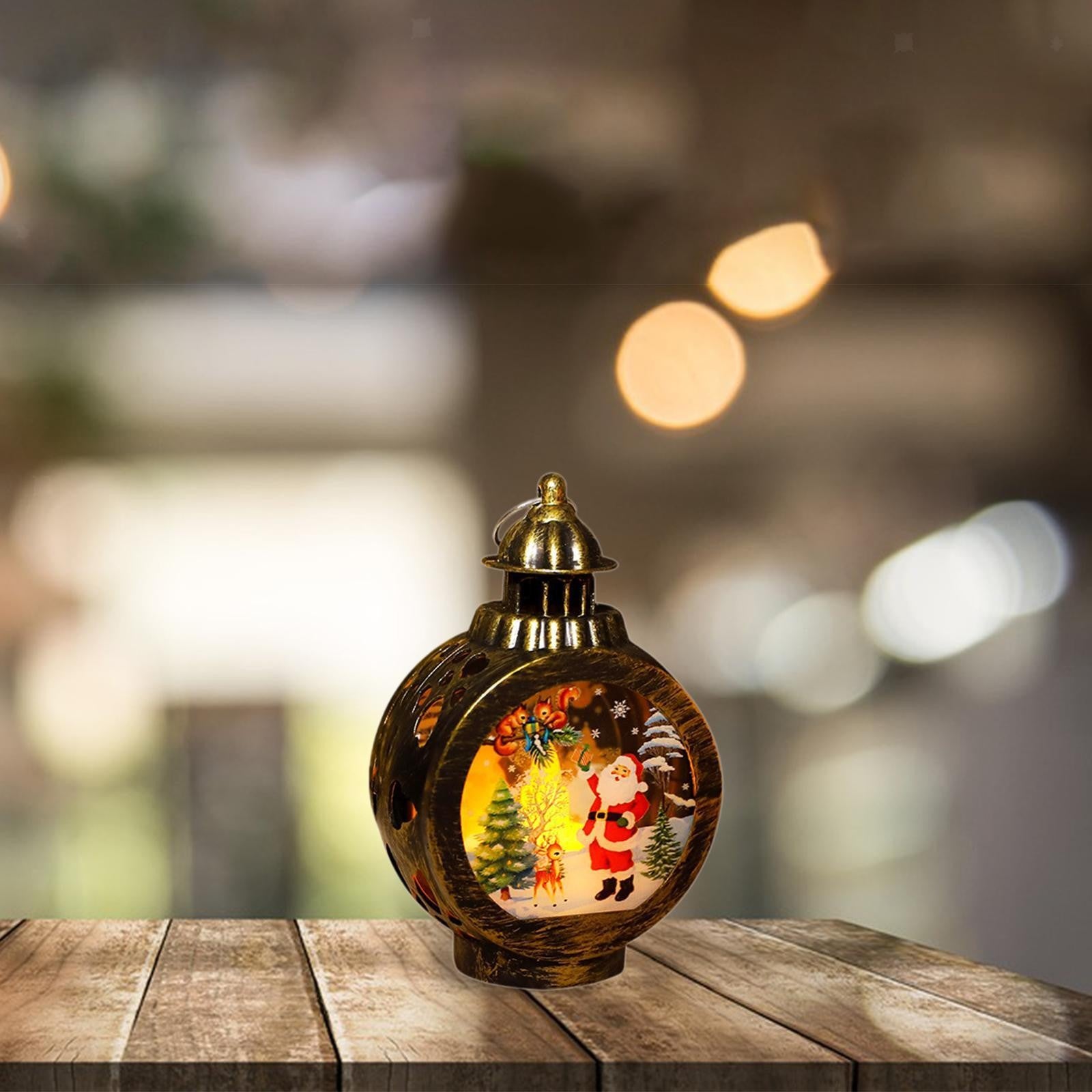 Christmas Decorative Candle Lantern Bedside Lamp Tabletop Family Candle Lantern