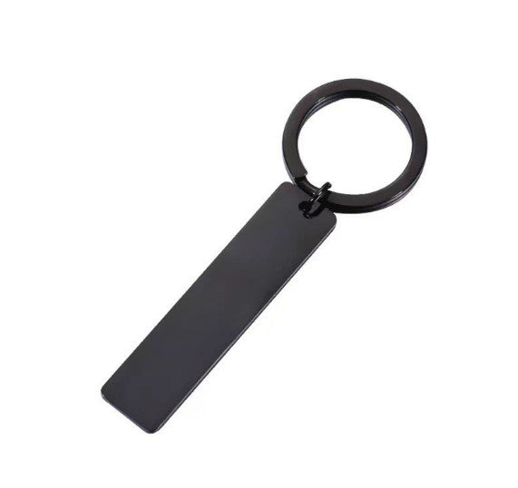 10 Pcs Engraving Stainless Steel Key Chain Blanks Jewelry Craft Tags