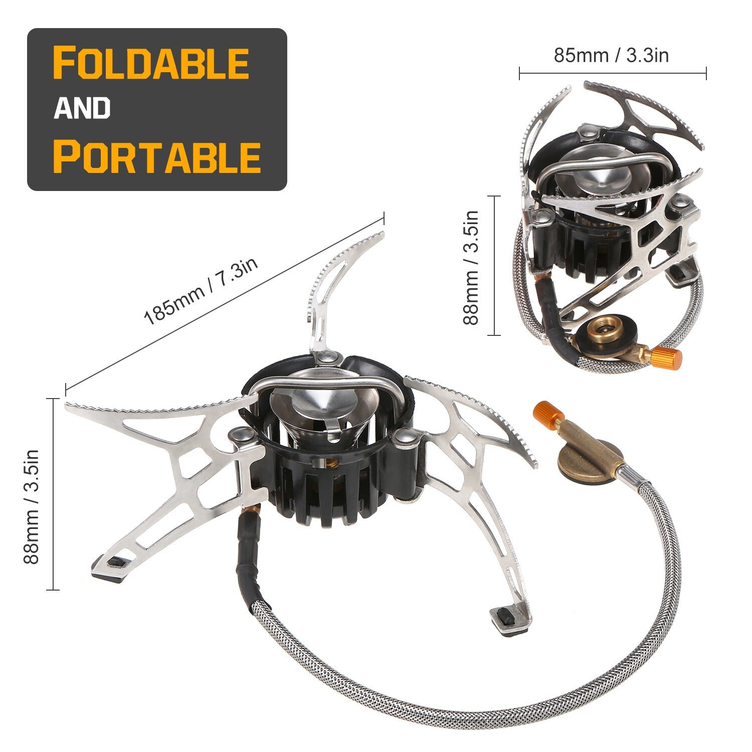 Outdoor Camping Multi Fuel Oil Stove with 500ml Gasoline Fuel Bottle