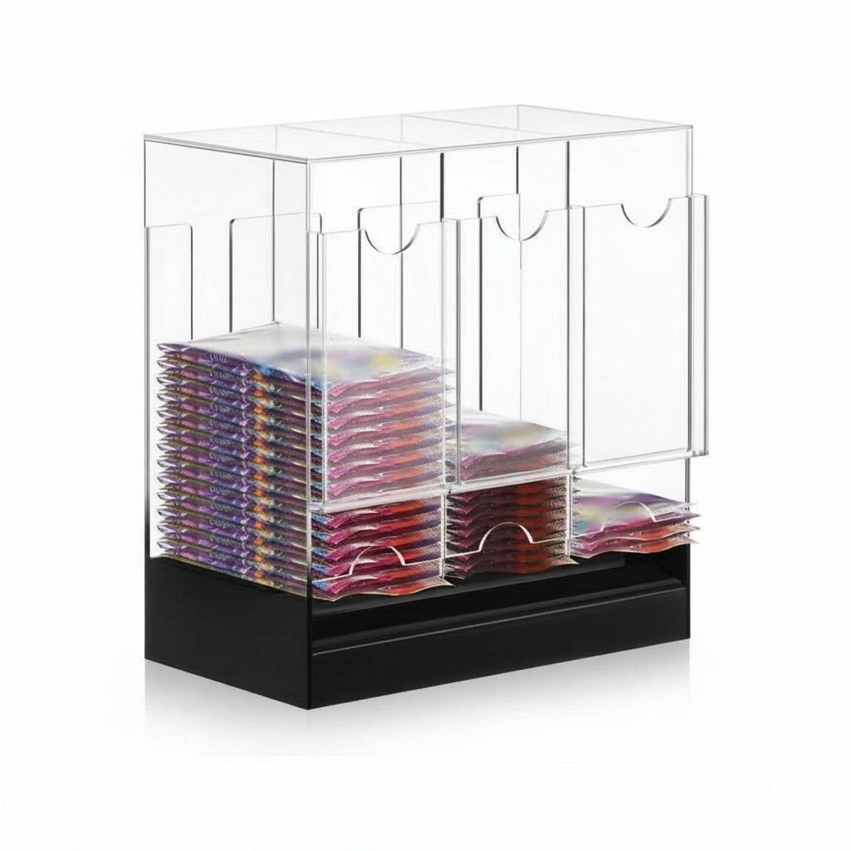 TCG Booster Pack Dispenser Shielding Acrylic Card Display Box Space-Saving
