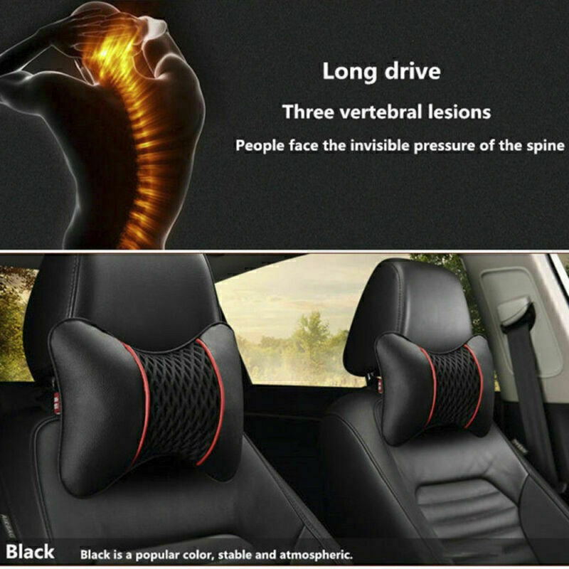 2Pcs Premium Car Headrest Pillow Neck Support Cushion Pad For Auto Seat UK