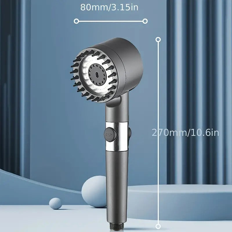 3 Modes Shower Head with Filter High Pressure Water Saving Massage Scalp