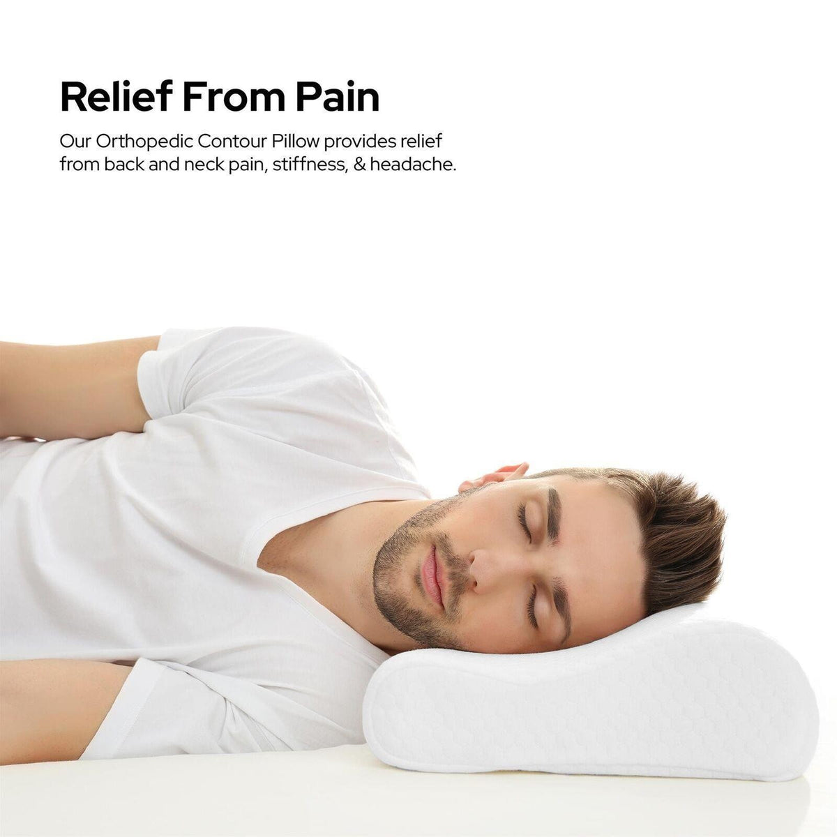 Memory Foam Pillow Contour Neck Back Support Orthopaedic Head My Pillows
