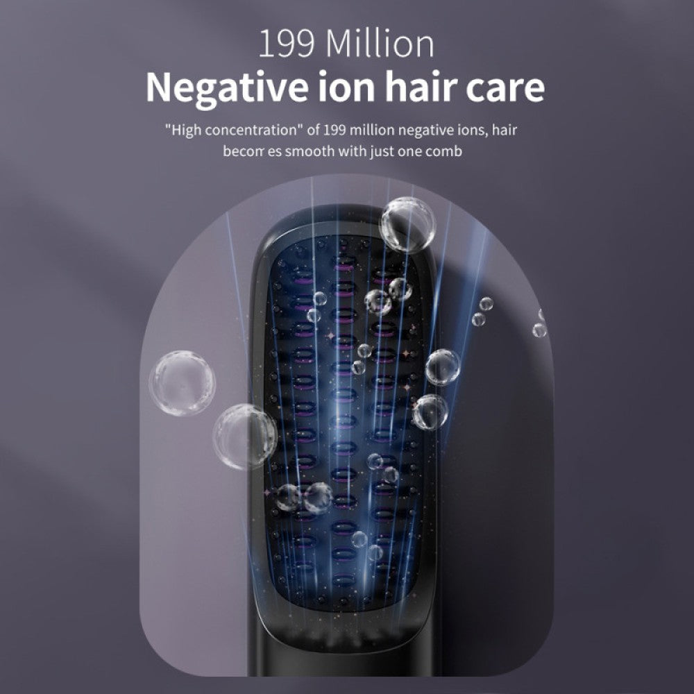 Go Brush Pro, Cordless Hair Straightener Comb, Ionic Heated Hair Brush, Ceramic~