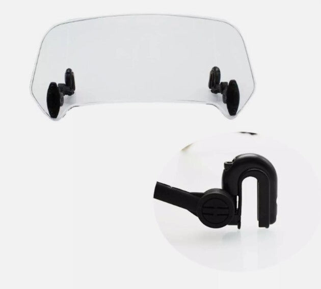 Motorbike Motorcycle Clip On Windshield Wind Screen Deflector Extension Spoiler