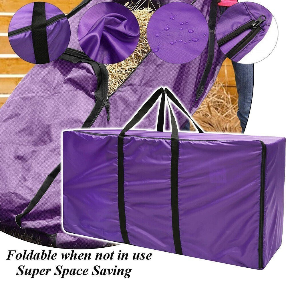 Hay Straw Bale Bag Horse Feeder Riding Gear Bag Carry Storage Waterproof ·